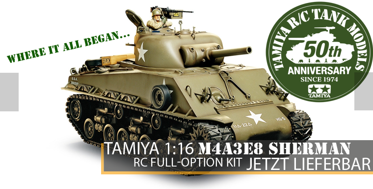 Tamiya 56014 - M4A3E8 Sherman Full Option Kit - 1:16