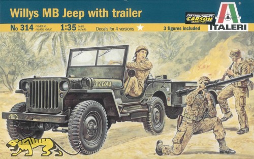 Willys Jeep MB mit Anhänger - 1:35