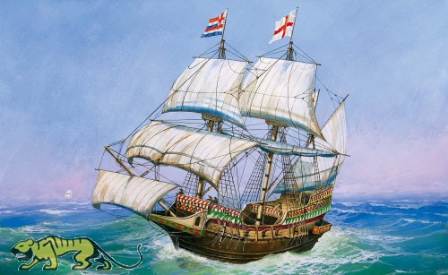 Golden Hind - Englische Galeone - Sir Francis Drake's Flaggschiff - 1:350