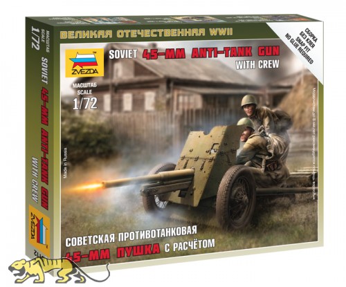 Sowjetische 45mm PAK mit Besatzung - 1:72