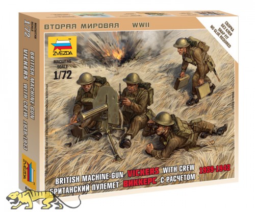 British Machine Gun Vickers With Crew - 1939-1943 - 1/72