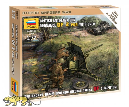 British Anti-Tank Gun  Ordnance QF 2 PDR With Crew - 1/72