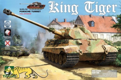 German King Tiger - Porsche Turret - with Interior - 1/35