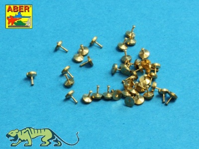 Turned rivets - 0,9 x 1,3 x 0,5mm - 40 pcs.