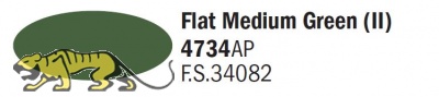 Italeri Acrylic 4734AP - Flat Medium Green (II) - FS34082 - 20ml