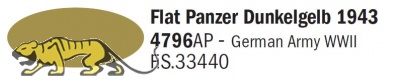 Italeri Acrylic 4796AP - Flat Panzer Dunkelgelb 1943 - FS33440 - 20ml