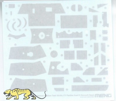 Zimmerit Decal-Sheet for Panter Ausf. D - MENG TS-038 - 1/35