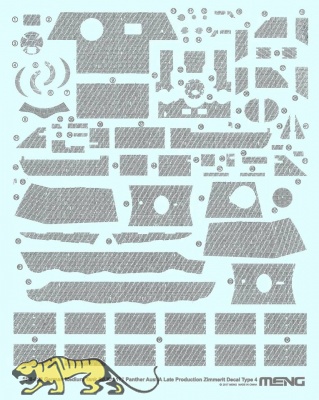 Zimmerit Type 4 Decal-Sheet for Panter Ausf. A - MENG TS-038