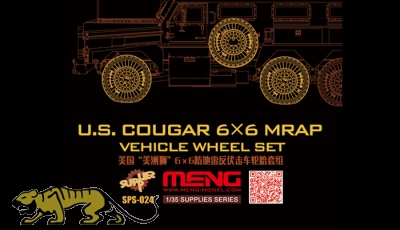 US Cougar 6x6 MRAP - Vehicle Wheel Set - 1/35