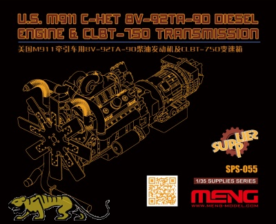 US M911 C-HET 8V-92TA-80 Diesel Engine & CLBT-750 Transmission - 1/35