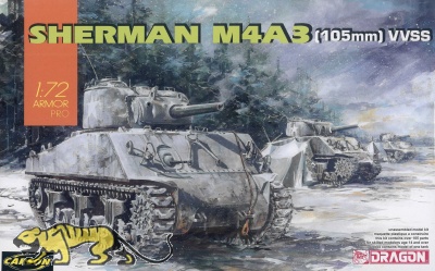 Sherman M4A3 - 105mm Howitzer - VVSS - 1/72