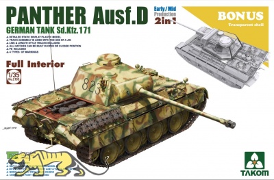 Panther Ausf. D - Sd.Kfz. 171 - 2in1 - Early - Mid Production with full Interior - 1/35