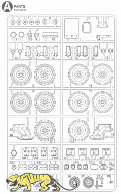 A Teile (A1-A37) für Tamiya M551 Sheridan (56043) - 1:16