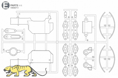 E Parts (E1-E13) for Tamiya M551 Sheridan (56043) - 1/16