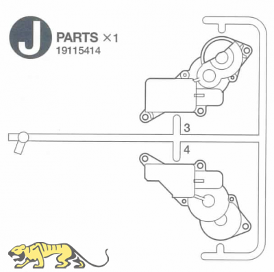 J Parts (J3-J4) for Tamiya 56037 / 56041 / 56043 - 1/16