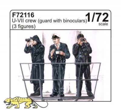 U-Boat Type VII Crew - Guard with Binoculars - 3 figures - 1/72