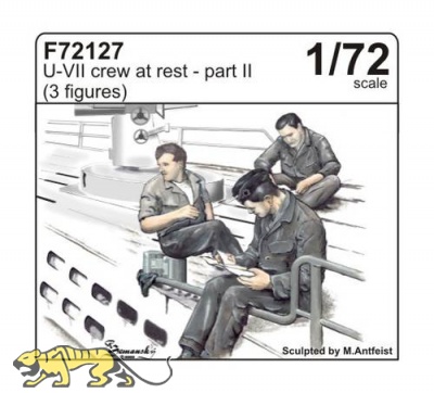 U-Boat Type VII Crew - at Rest - part 2 - 3 figures - 1/72