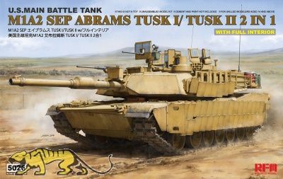 M1A2 SEP Abrams Tusk I / Tusk II - US Main Battle Tank - 2in1 - with full interior - 1:35