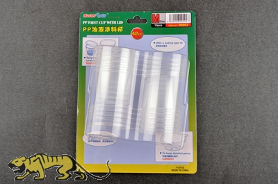 PP Paint Cup with Lid - Size M - 42ml - 10 pcs.