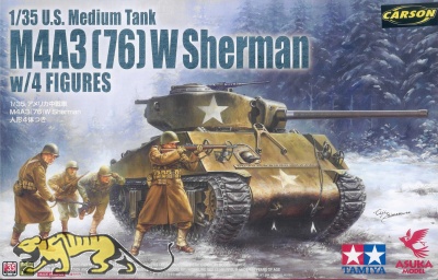 M4A3(76) W Sherman - US Medium Tank with 4 figures - 1/35