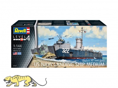 U.S. Navy Landing Ship Medium (LSM) mit 40mm Bofors Geschütz - 1:144