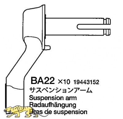 Suspension Arm Bag (BA22 x10) for Tamiya M551 Sheridan (56043) - 1/16