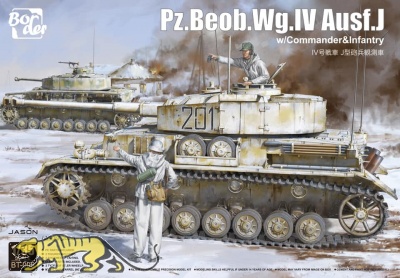 Pz.Beob.Wg. IV Ausf. J - with Commander & Infantry - 1/35