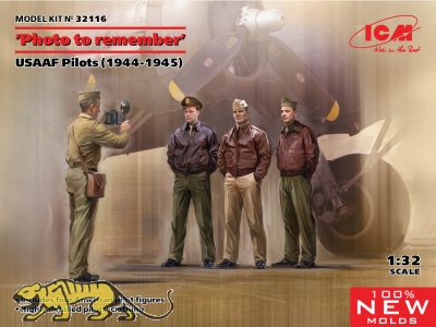 Photo to remember - USAAF Pilots 1944 - 1945 - 4 figures - 1/32