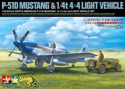 North American P-51D Mustang & 1/4 ton 4x4 light Vehicle - 1/48