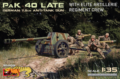 German 7,5cm Anti-Tank Gun Pak 40 - late with Crew - 1/35