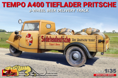 Tempo A400 Tieflader Pritsche - 3 Wheel Beer Delivery Truck - 1/35