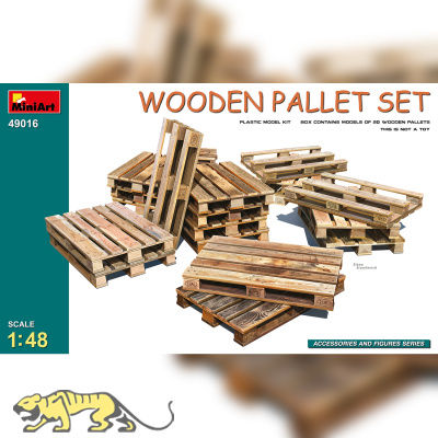 Wooden Pallet Set - 20 pcs. - 1/48