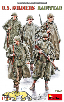 US Soldaten mit Regenbekleidung / US Soldiers - Rainwear - 1:35