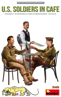 US Soldiers in Cafe - 1/35