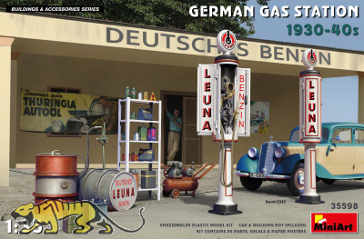 Deutsche Zapfsäulen 1930 - 1940er Jahre / German Gas Station 1930s - 1940s - 1:35