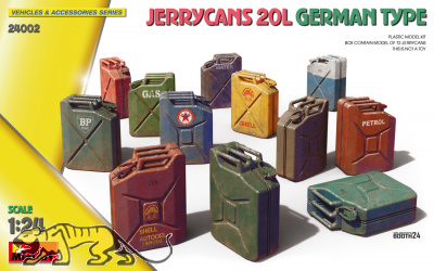 Jerrycans 20L - German Type - 1/24