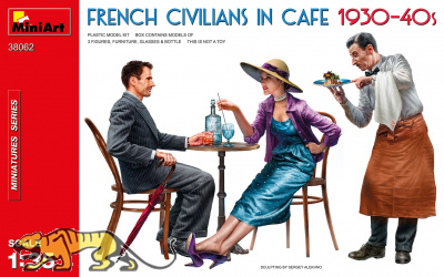 Französische Zivilisten im Café / French Civilians in Cafe - 1930 - 1940s - 1:35