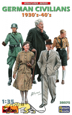 Deutsche Zivilisten / German Civilians - 1930 - 1940s - mit Resin Köpfen - 1:35