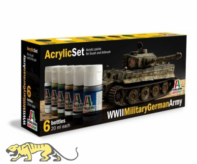 Italeri Acrylic Set - Deutsche Wehrmacht / Deutsches Militär WK II