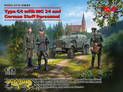 Mercedes Benz G4 with MG34 and German Staff Personnel - 1/24