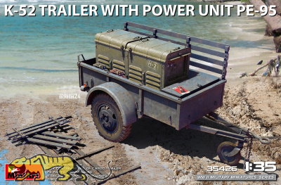 K-52 Trailer with Power Unit PE-95 / K-52 Anhänger mit Aggregat PE-95 - 1:35