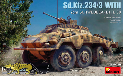 Sd.Kfz. 234/3 - with 2cm Schwebelafette 38 - 1/35