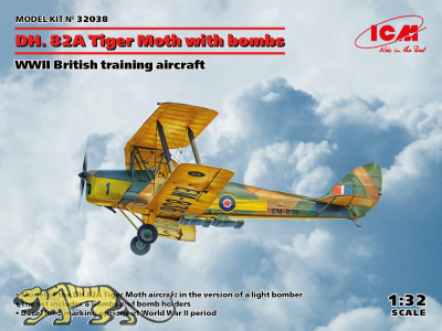 D.H. 82A Tiger Moth with Bombs - British Training Aircraft - 1/32