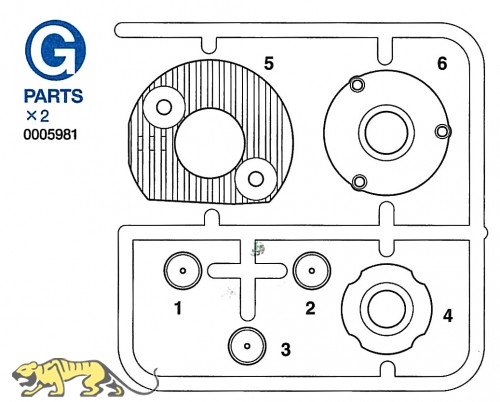 G Parts (G1-G6) for Tamiya Leopard 2A6 (56020) 1:16