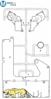 M Teile (M1-M4) für Tamiya Leopard 2A6 (56020) 1:16