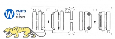 W Parts (W1-W2) for Tamiya Leopard 2A6 (56020) 1:16