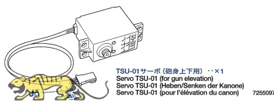 Servo TSU-01 (Gun Elevation) for Tamiya Leopard 2A6 (56020) 1:16