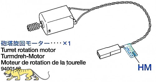 Turret Rotation Motor for Tamiya Leopard 2A6 (56020) 1:16