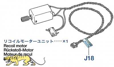 Recoil Motor for Tamiya Leopard 2A6 (56020) 1:16