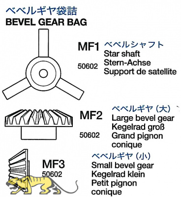 Kegelrad Differential Beutel Set